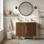Meuble-lavabo 36 po avec lavabo en céramique, tablettes réglables et portes à fermeture en douceur
