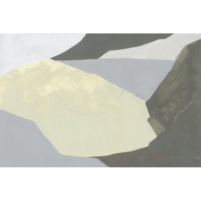 Landscape Composition II by Jacob Green - Painting on Canvas, 20cm H x 30cm W, Black Floater Framed