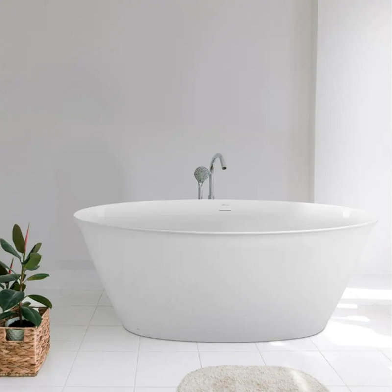 Baignoire de trempage autoportante en acrylique L 59 po x l 28 po