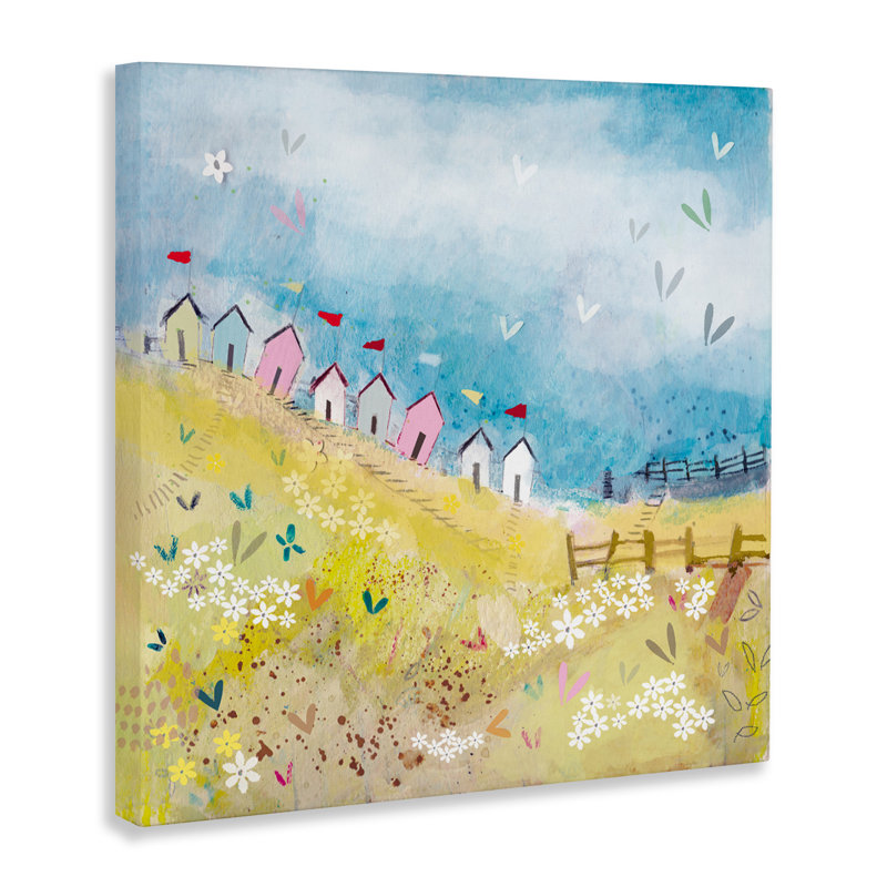 Beach Huts on Hillside, conception de Clare Tupper, H 24 po x l 24 po