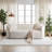 UNAROVA Modern 3-Seater Curved Boucle Sofa