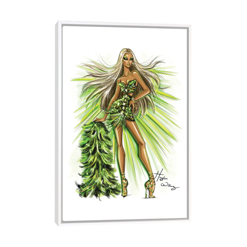 Nouvel An Glam 2026 - HWI580, H 26 po x l 18 po, Impression sur toile flottante sans passe-partout, Blanc