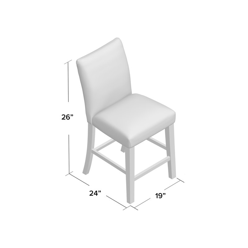 Tabouret de bar et de comptoir Sylva, Tabouret de comptoir (siège d'une hauteur de 26 p, Taupe, Espresso