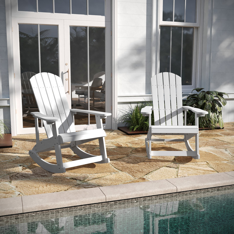 Chaise berçante en plastique, Blanc