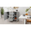 Buffet avec 3 tiroirs et tablettes réglables, blanc-1377719189