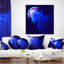 Coussin Blue Jellyfish in Ocean