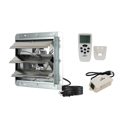 iLiving 10 Inch Smart Remote Shutter Exhaust Fan with Thermostat, Humidistat, Variable Speed, Timer