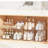4 Pack 2 Tier Clear Pull Out Under Sink Organizers with Dividers