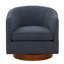 Chaise pivotante en tissu bleu Miramar