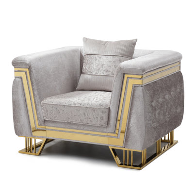 Cossey CD9943DD82A840F8A76C718AA8191B27 Chair , Shiny Silver