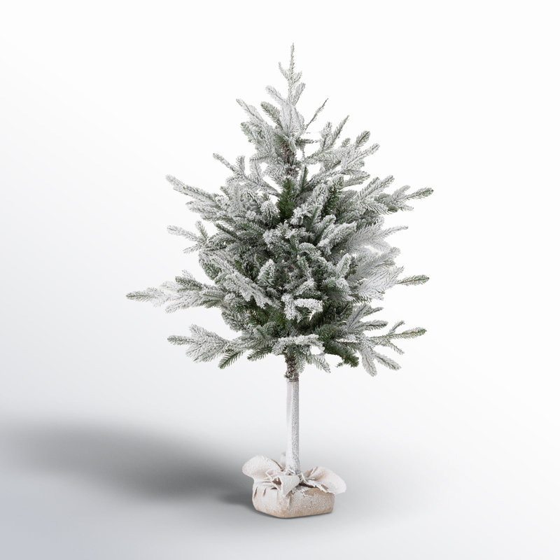 Artificial Flocked Pine Tree in Bag