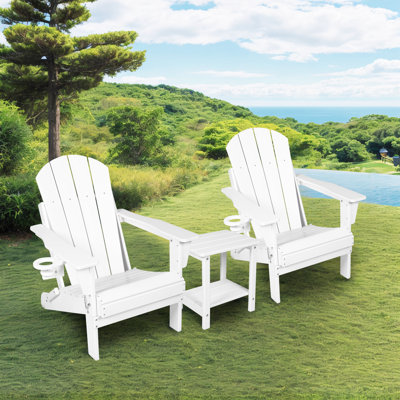 Chaise Adirondack avec table d'appoint (ensemble de 3)