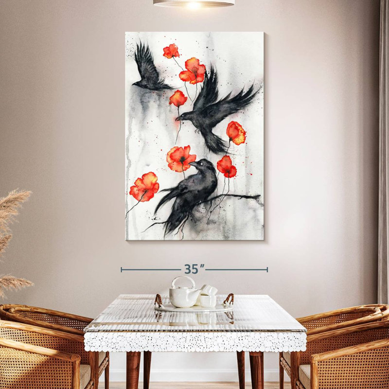 Brampt Ravens, 51" H x 34" W