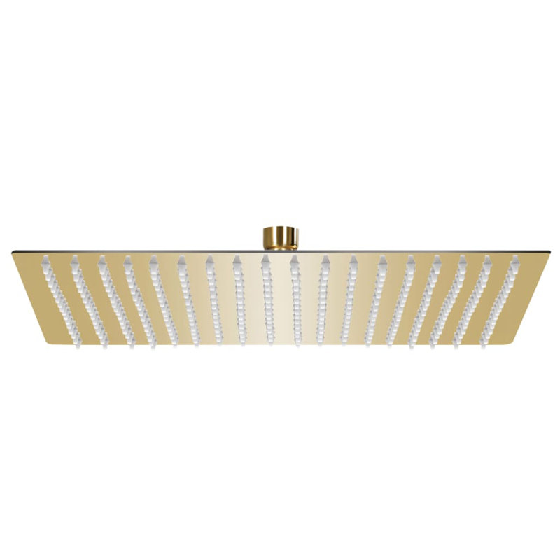 Mahanoy Rain Fixed Shower Head, Gold