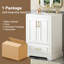 Meuble-lavabo autoportant de 24 po avec lavabo - Armoire en panneau de fibres à densité moyenne et cadre en bois massif, rangement organisé (1 tiroir divisé, 2 portes à fermeture douce avec double tablette)