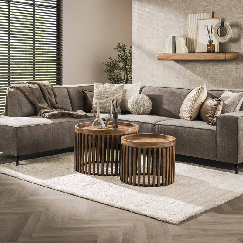 Kimmel Solid Wood Drum Coffee Table