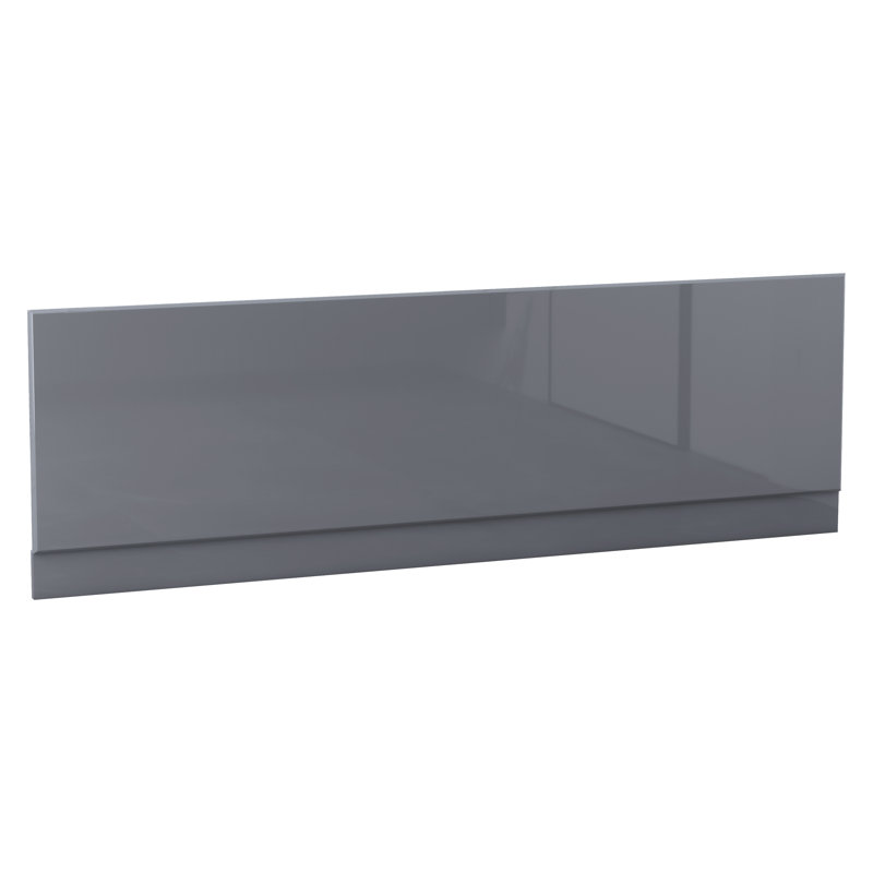 Bathroom MDF Wooden Bath Front Panel 1700mm, Gloss Grey