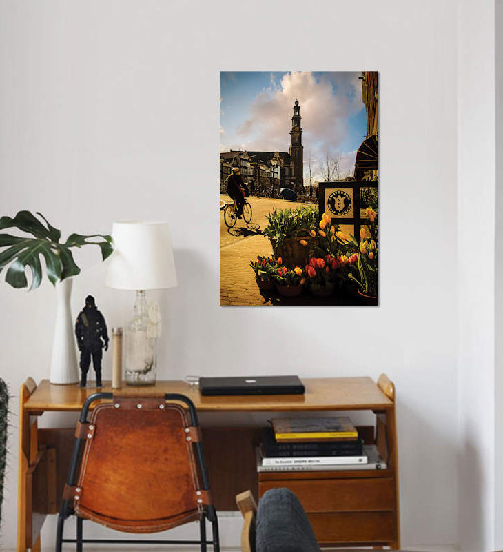 « amsterdam v », impression sur toile, H 18 po x l 12 po x P 1,5 po, Toile tendue, Pas de tapis