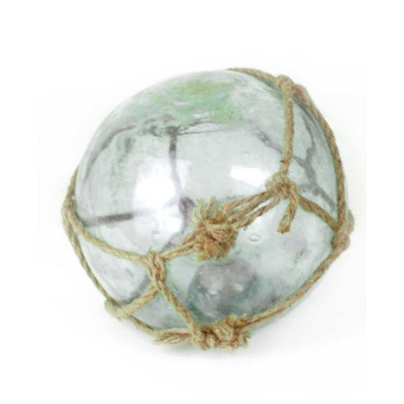 ANTIQUE GLASS FLOAT WITH ROPE