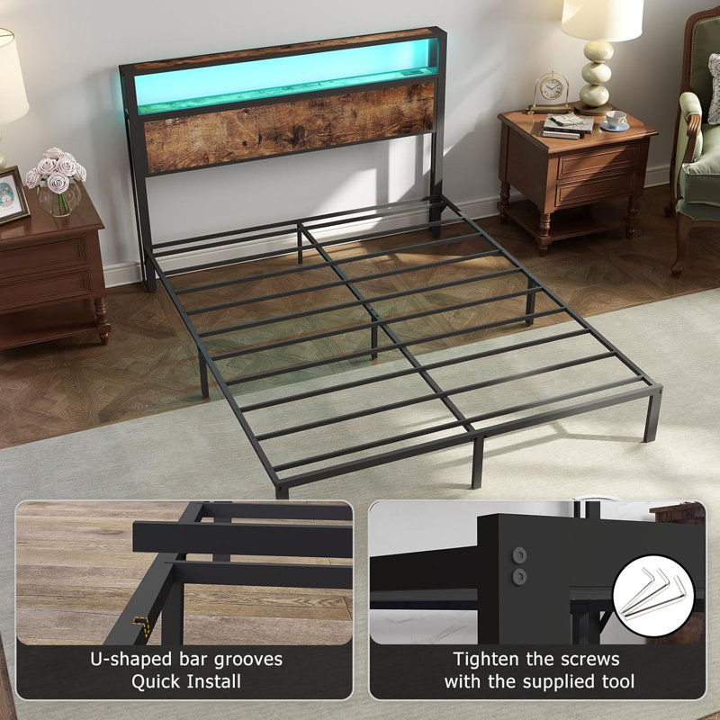 Metal Bed, Double (4'6)