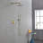Wall Mounted Shower System with Rain Shower and Handheld Shower