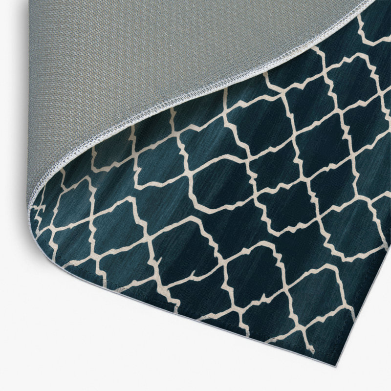 Tapis gris intérieur et extérieur Trellis, Rectangle 4pi x 6 pi