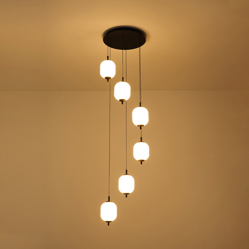 Luminaire suspendu à intensité variable 6 lumières DEL