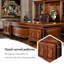 Bureau 125,98 po style américain brun sculpté