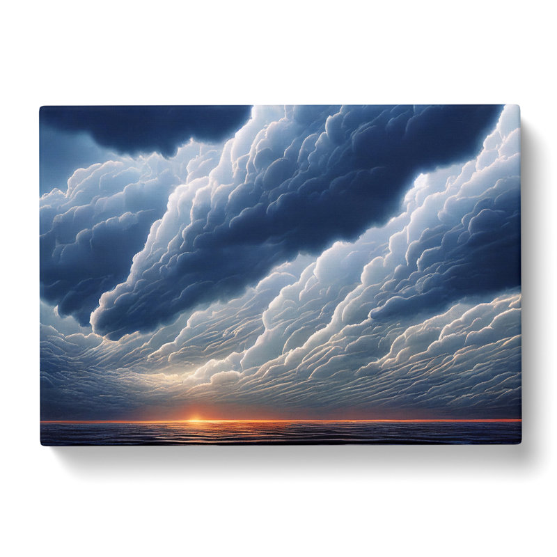 XXX-H1022-WF-4887X Ideal Clouds - Wrapped Canvas Print, 35cm H x 50cm W x 3cm D