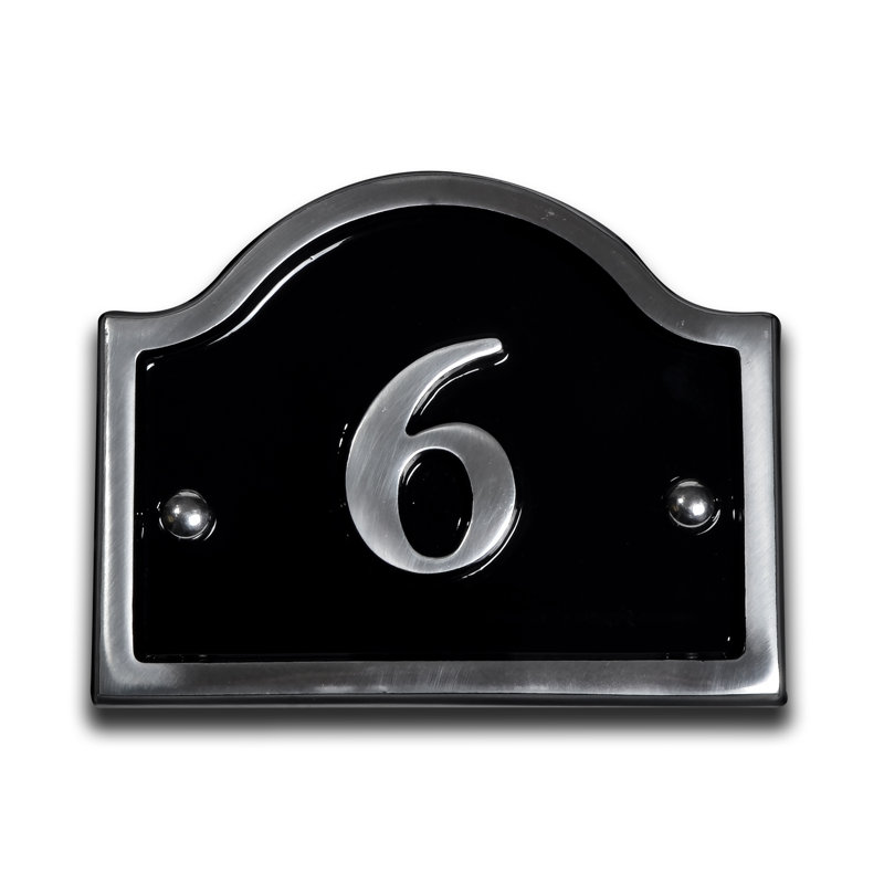Jaclynn 11.5cm H Reflective Metal House Number, 6