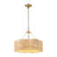 Lustre tambour en rotin 6 lumières-129208455
