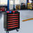 20" Metal Tool Chest With 7 Drawers - Bearing Slides, Robust 7 Cabinet Bearing, Lockable, Black&Red Finish