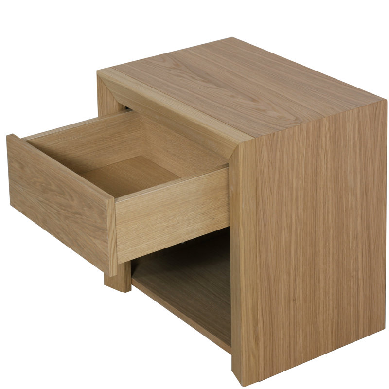 Aguilera 50cm W Solid + Manufactured Wood Bedside Table
