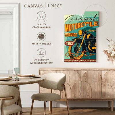 Affiche rétro de moto