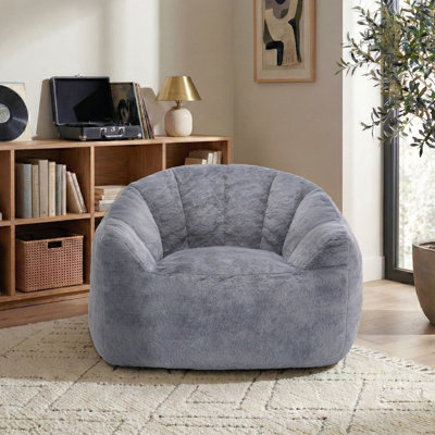 Méridienne en peluche avec accoudoirs et canapé à lecture latérale en mousse haute densité pour salon