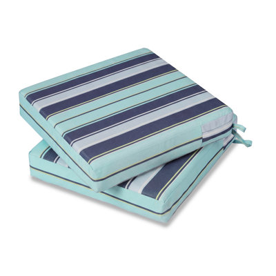 Coussin de siège d'extérieur imperméable pour mobilier de patio, 20 x 18, ensemble de 2