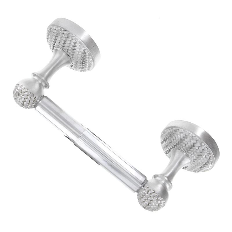 Cestino Wall Mounted Spring Toilet Paper Holder, Satin Nickel