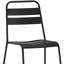 Set of Four Grey Faux Leather Dining Side Chairs