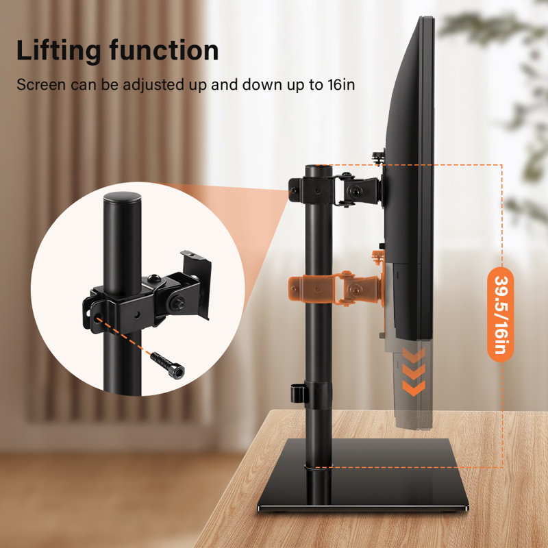 Support pour écran d'ordinateur 13 "à 32" en verre