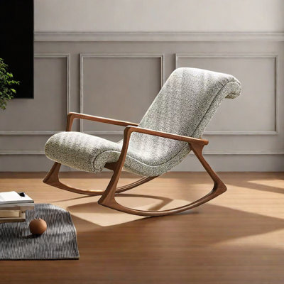 Chaise berçante en bois massif
