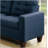 Modular Sectional Sofa With Navy Polyfiber, 4Pcs Set Including LAF And RAF Loveseats, Corner Wedge, And Armless Chair For Versatile Seating
