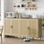 Buffet 70 po en rotin avec rangement-350999012