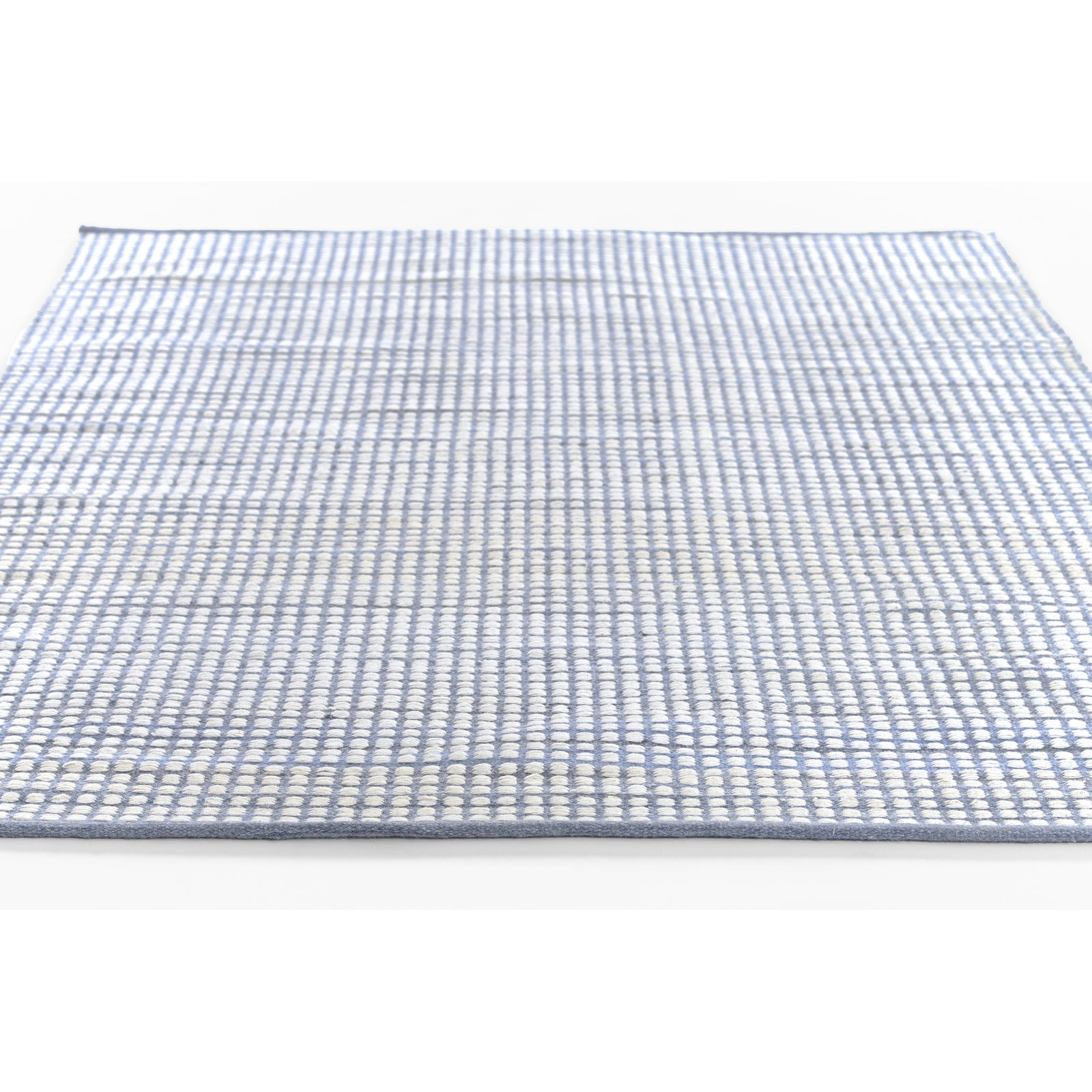 Acerra Hand Woven PET Geometric Blue Indoor Outdoor Rug, Rectangle 7'10" x 9'10"