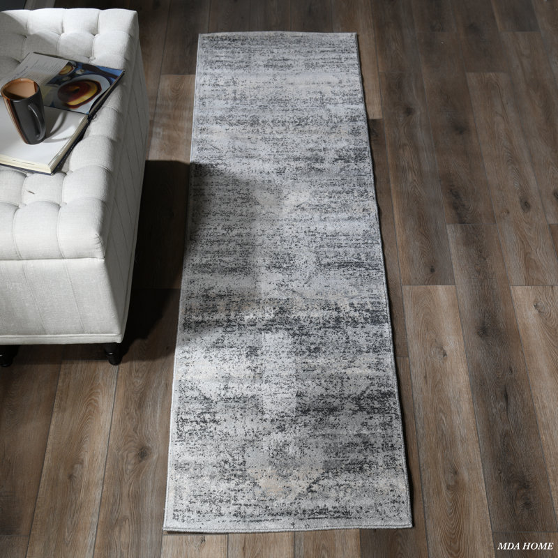 Tapis gris Strock, Runner 2'4" x 8'