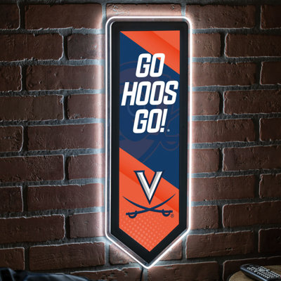 NCAA Team Pennant Shaped LED Lighted Wall Sign