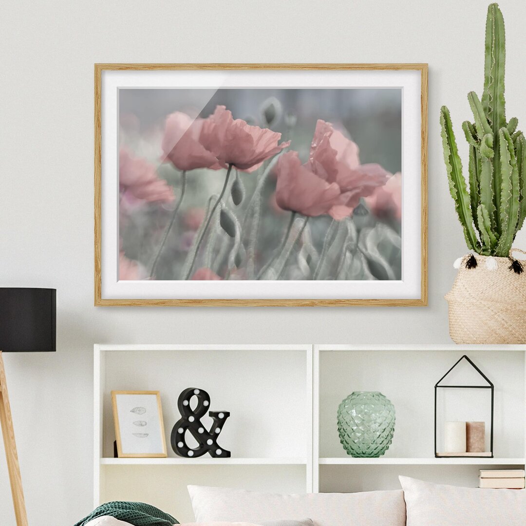 Gerahmtes Wandbild Picturesque Poppies