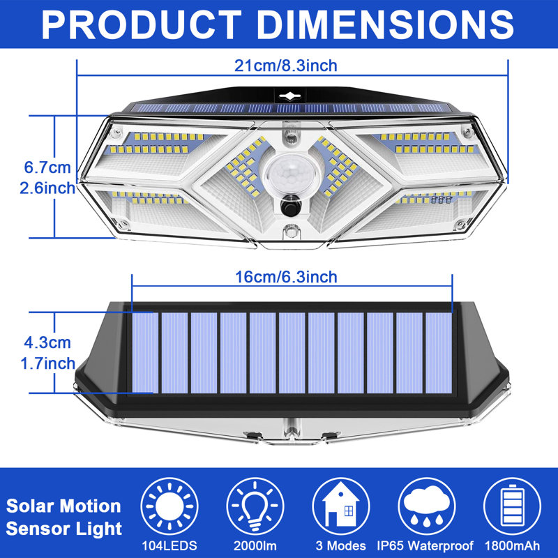 Lampes de sécurité solaires pour l'extérieur