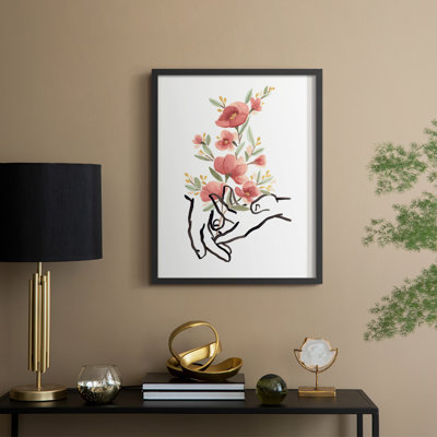 HandsAndFlowersII Framed Print - Solid Wood