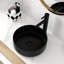 Contenant vasque de salle de bain en céramique - noir mat, 15,66 po Largeur, art tendance, entretien facile, profondeur-1116896936