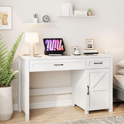 Executive Desk with Built-In Electrical Outlet